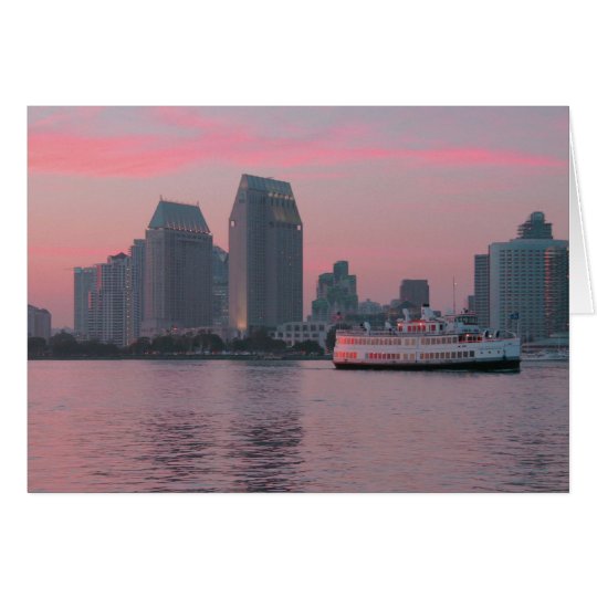 Ferry @ San Diego Sunset Card
