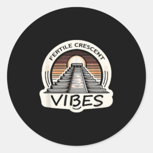 Fertile Crescent Vibes Funny Ancient Mesopotamian Classic Round Sticker
