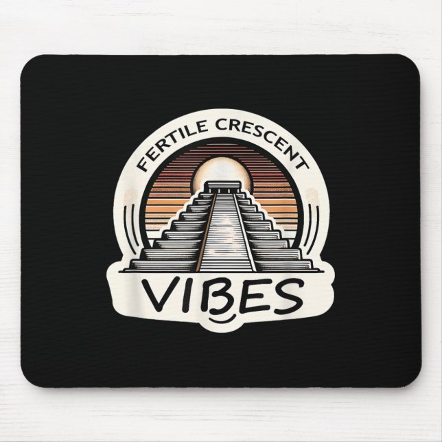 Fertile Crescent Vibes Funny Ancient Mesopotamian  Mouse Mat (Front)