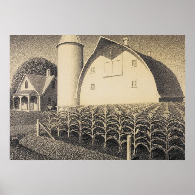 Fertility, Iowa by Grant Wood Poster (Front)