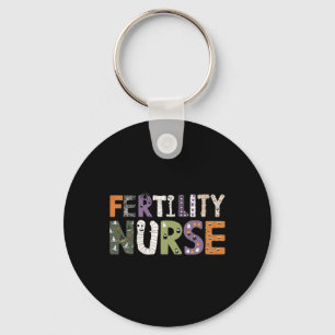 Fertility Nurse Halloween Spooky Nursing Trick Or  Key Ring