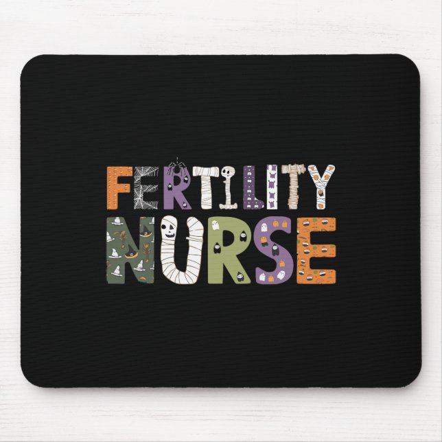 Fertility Nurse Halloween Spooky Nursing Trick Or  Mouse Mat (Front)