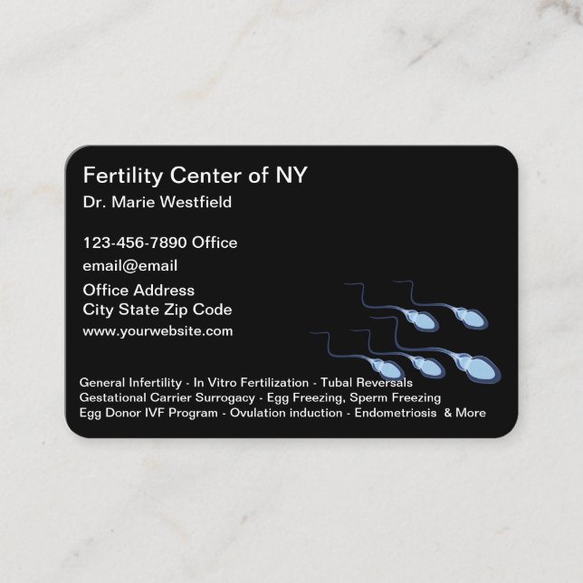 Fertility Services And Family Planning Business Card (Front)