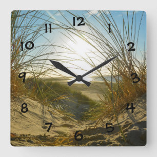 fertilizer and sea - square wall clock