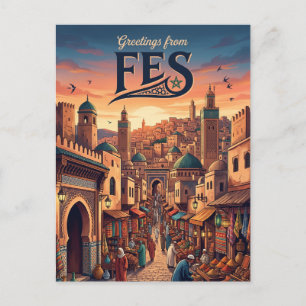 Fes Medina Morocco Postcard