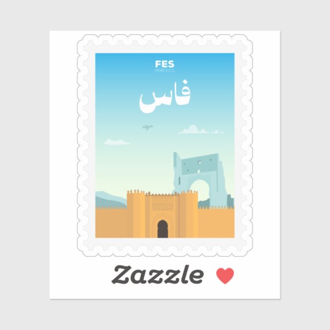 Fes Morocco Postage Stamp Travel (Sheet)