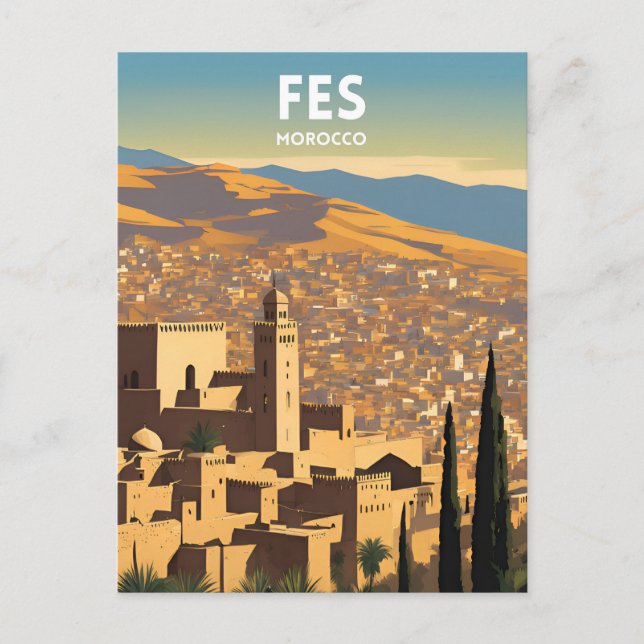 Fes Morocco Postcard (Front)