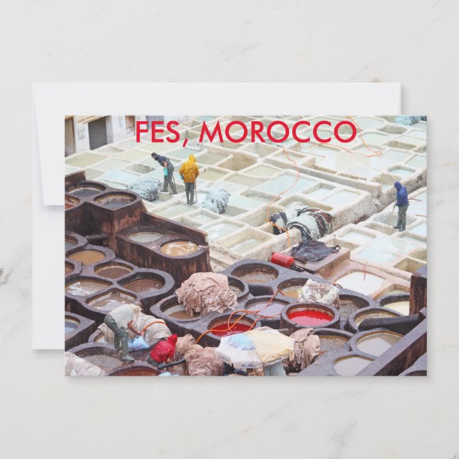 Fes tanneries, Morocco card (Front)