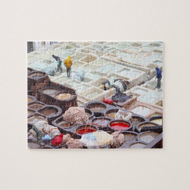 Fes tanneries, Morocco Jigsaw Puzzle (Horizontal)