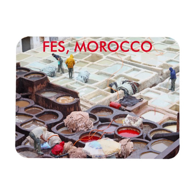 Fes tanneries, Morocco Magnet (Horizontal)