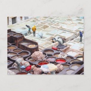 Fes tanneries, Morocco Postcard