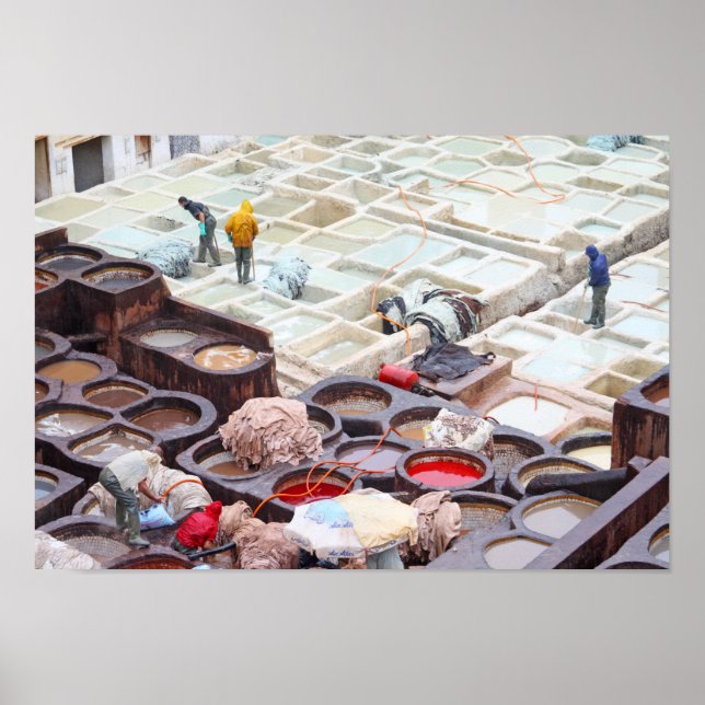 Fes tanneries, Morocco Poster (Front)