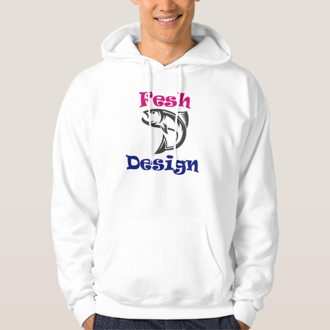 Fesh Design T-Shirt Hoodie (Front)