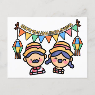 Festa Junina Farmers Postcard