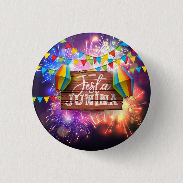 Festa Junina Fireworks 3 Cm Round Badge (Front)