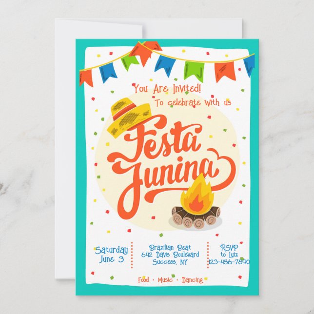 Festa Junina Party Invitations (Front)