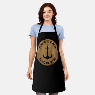 Festina lente apron