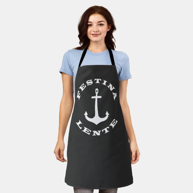 Festina lente apron (Worn)