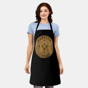 Festina lente apron