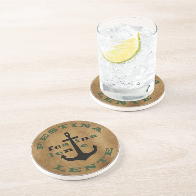 Festina lente coaster (Side)