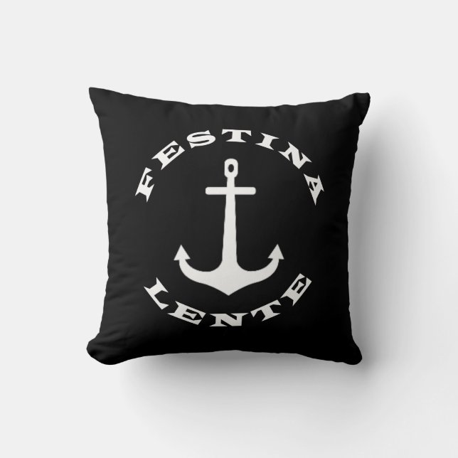 Festina lente cushion (Front)