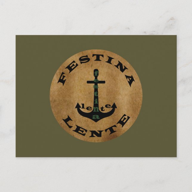 Festina lente postcard (Front)