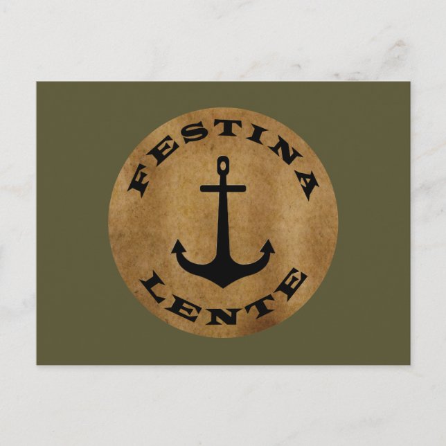 Festina lente postcard (Front)