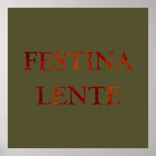 festina lente poster (Front)