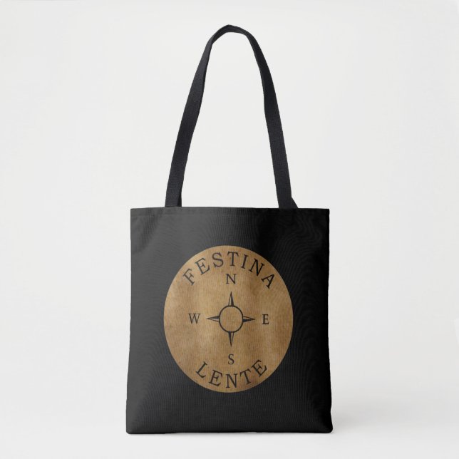 Festina lente tote bag (Front)