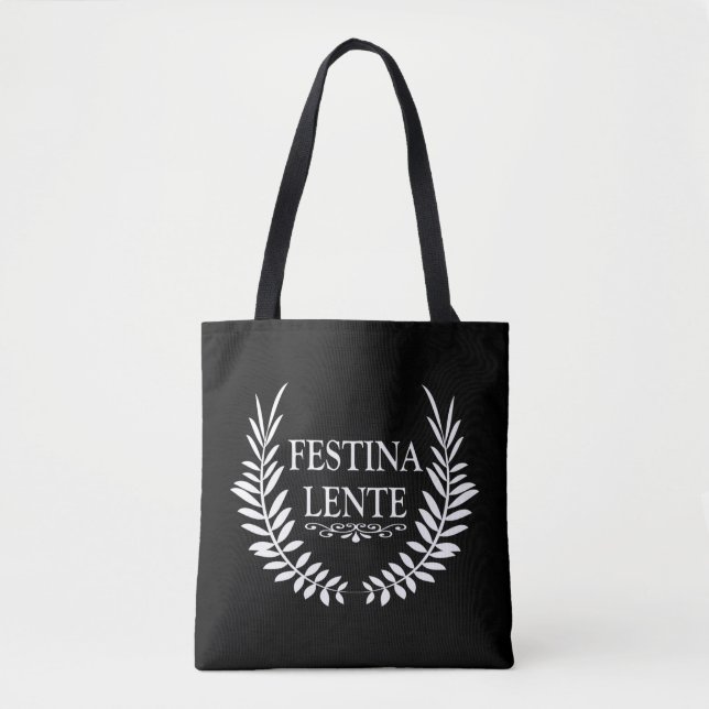 Festina lente tote bag (Front)