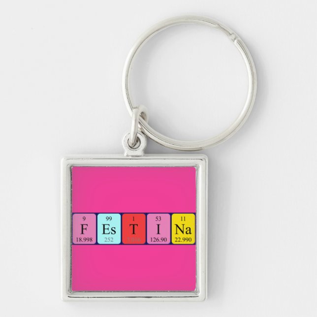 Festina periodic table name keyring (Front)