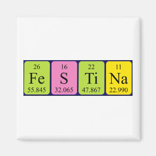 Festina periodic table name magnet