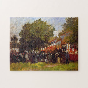 Festival at Argenteuil 1872 Monet Fine Art Jigsaw Puzzle