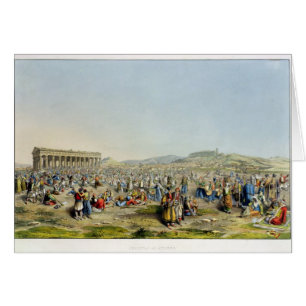 Festival at Athens, pub. by J. Rodwell, 1830 (aqua