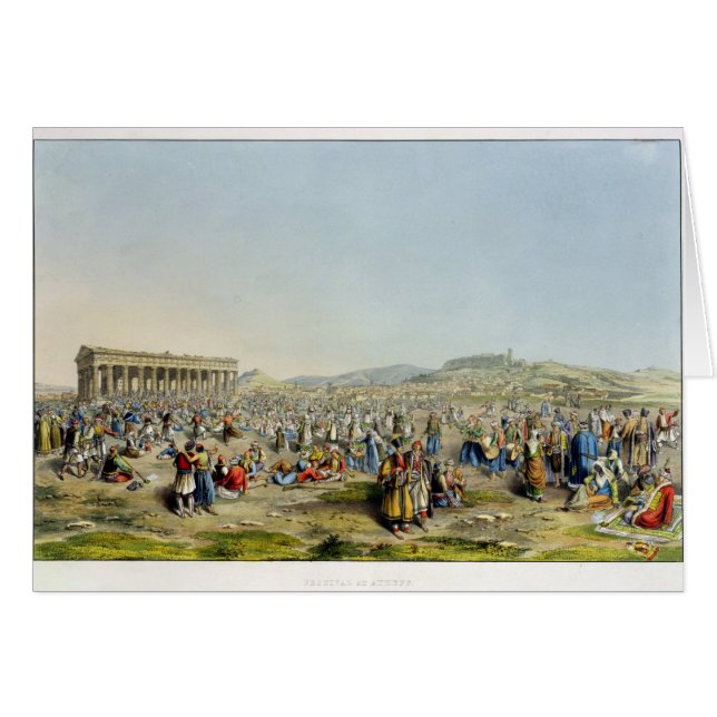Festival at Athens, pub. by J. Rodwell, 1830 (aqua (Front Horizontal)