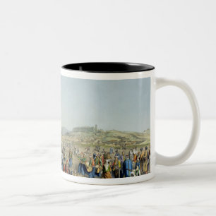 Festival at Athens, pub. by J. Rodwell, 1830 (aqua Two-Tone Coffee Mug