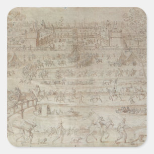 Festival at the Chateau d'Anet Square Sticker