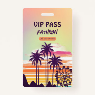 Festival Bachelorette Weekend Itinerary VIP ID Badge