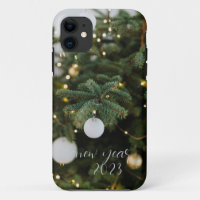 Festival balls on Christmas  tree iphone case