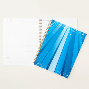 Festival Blue Light Rays Spiral Planner
