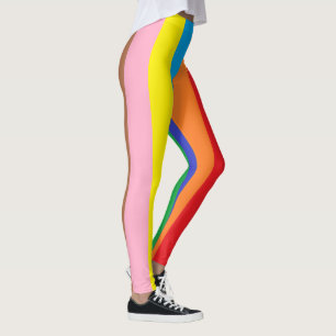 Festival Circus Dance Party Colourful Stripe Leggings