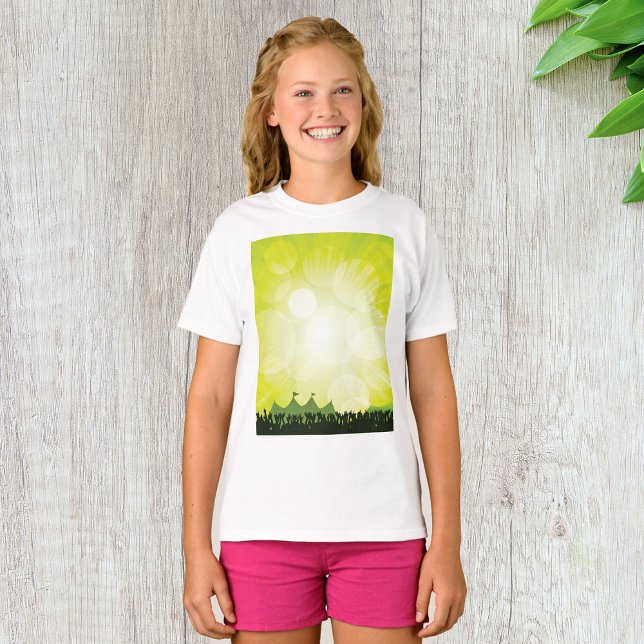Festival Crowd Girls T-Shirt (Creator Uploaded)
