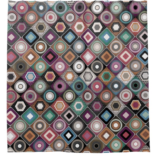 festival dusk diamond shower curtain (Front)