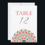 Festival Elegance Mandala Wedding Table Number<br><div class="desc">Beautiful invitations and stationery for special occasions and festivals are available in both physical and digital formats. We can extend any design into matching items such as RSVP cards,  labels,  envelopes,  and more. Customization is available upon request. Looking forward to hearing from you!</div>