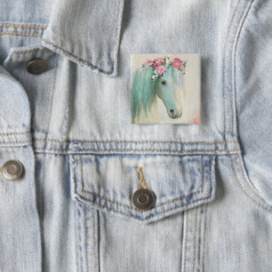 Festival Horse 15 Cm Square Badge