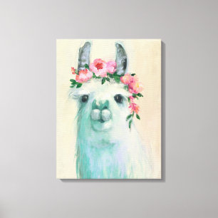 Festival Llama Canvas Print