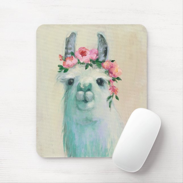 Festival Llama Mouse Mat (With Mouse)