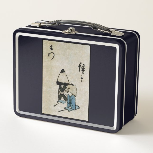 Festival Matsuri Costume Actors Feudal Japan Metal Lunch Box (Front)
