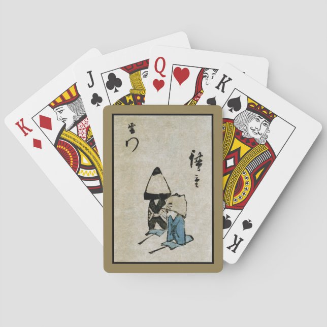 Festival Matsuri Costume Actors Feudal Japan Playing Cards (Back)