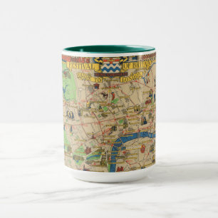 Festival of Britain: Guide to London Map Mug